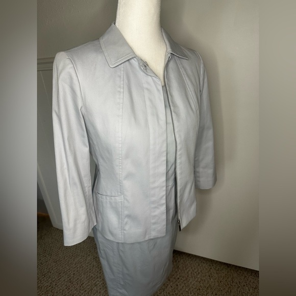 Talbots Grayish blue Blazer with Dress size 4 petite - Picture 4 of 14